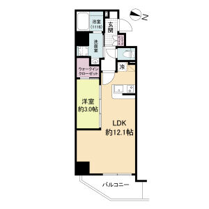 1LDK 間取り図
