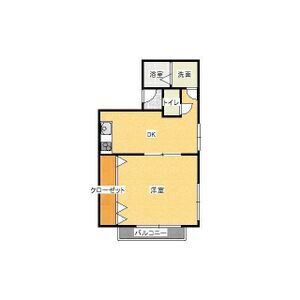 1DK 間取り図