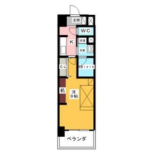 1K 間取り図