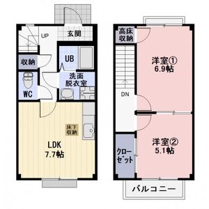 2LDK 間取り図