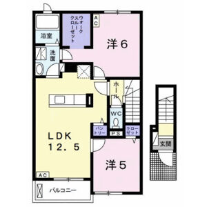 2LDK 間取り図