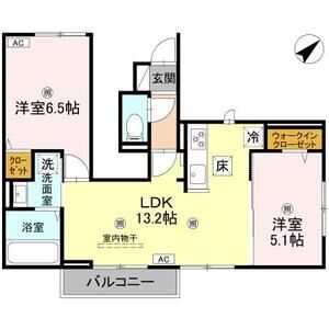 2LDK 間取り図