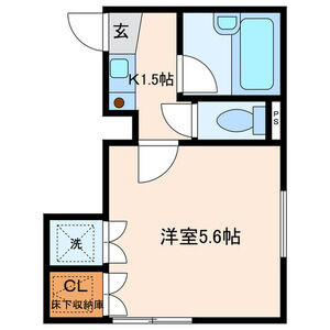 1K 間取り図