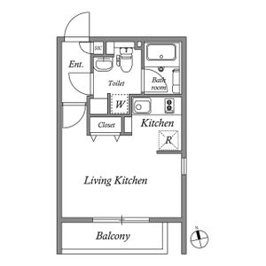 1K 間取り図