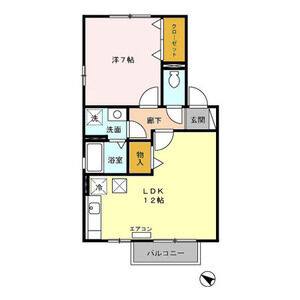 1LDK 間取り図