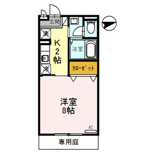 1K 間取り図