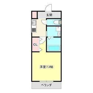1K 間取り図