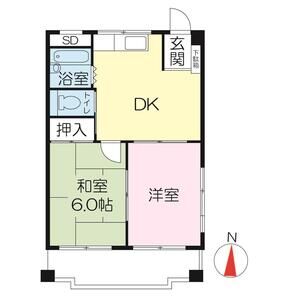 2DK 間取り図