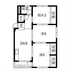 3DK 間取り図