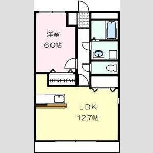 1LDK 間取り図
