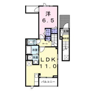 1LDK 間取り図