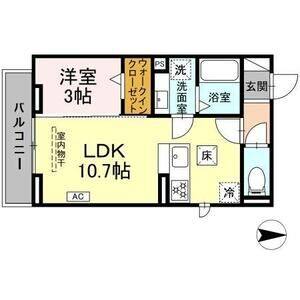 1LDK 間取り図