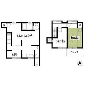 2LDK 間取り図