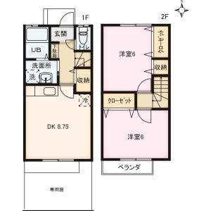 2LDK 間取り図