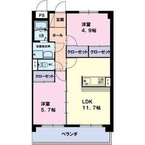 2LDK 間取り図