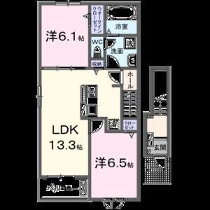 2LDK 間取り図