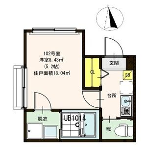 ワンルーム 間取り図