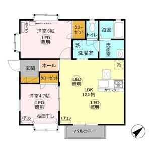 2LDK 間取り図