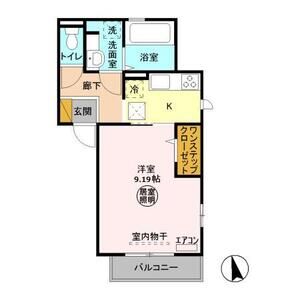 1K 間取り図