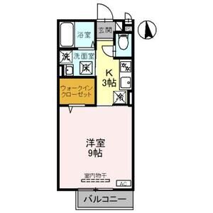 1K 間取り図