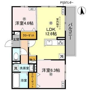 2LDK 間取り図