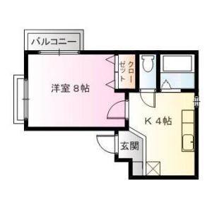 1K 間取り図