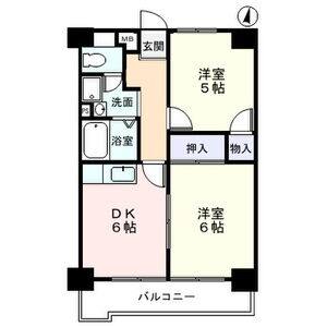 2DK 間取り図