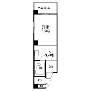 1K 間取り図