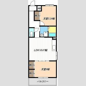 2LDK 間取り図