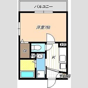 1K 間取り図