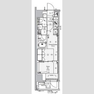 1DK 間取り図