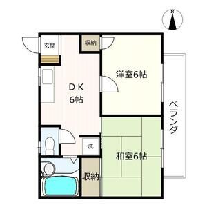 2DK 間取り図
