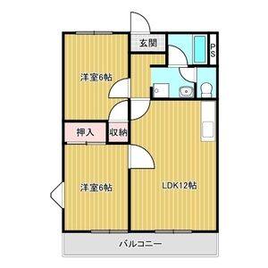 2LDK 間取り図
