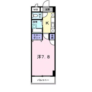 1K 間取り図
