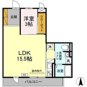 1LDK 間取り図