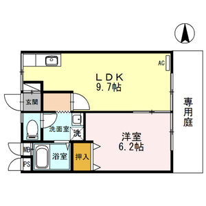 1LDK 間取り図