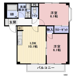 2LDK 間取り図