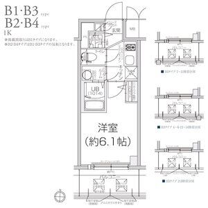 1K 間取り図