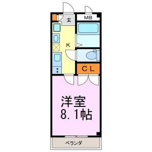 1K 間取り図