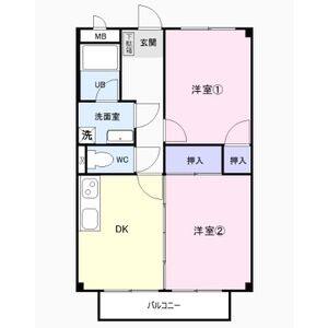 2DK 間取り図