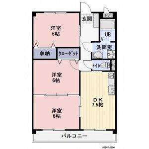 3DK 間取り図