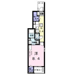 1K 間取り図