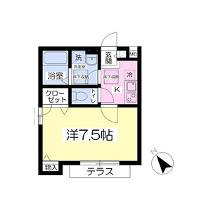 1K 間取り図