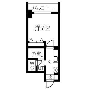 1K 間取り図