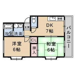 2DK 間取り図