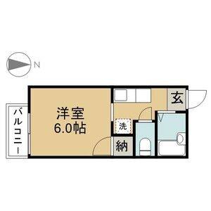 1K 間取り図