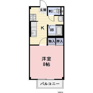 1K 間取り図