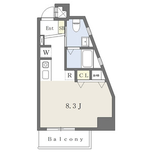 ワンルーム 間取り図