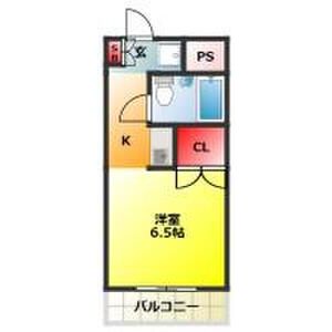 1K 間取り図