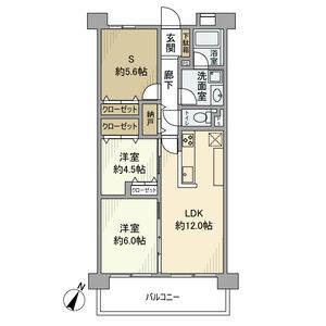 2LDK 間取り図